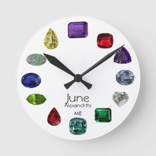 Ronde Horloge de Birthstone, juin