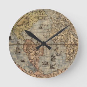 Ronde Horloge de carte du monde