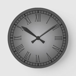 Ronde Horloge de chiffre romain d'étain