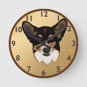 Ronde Horloge de corgi de Gallois de cardigan