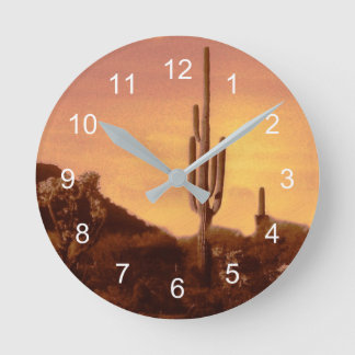 Ronde horloge de coucher du soleil de sonoran