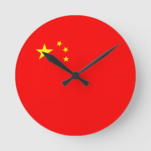 Ronde horloge de drapeau de pays de porcelaine