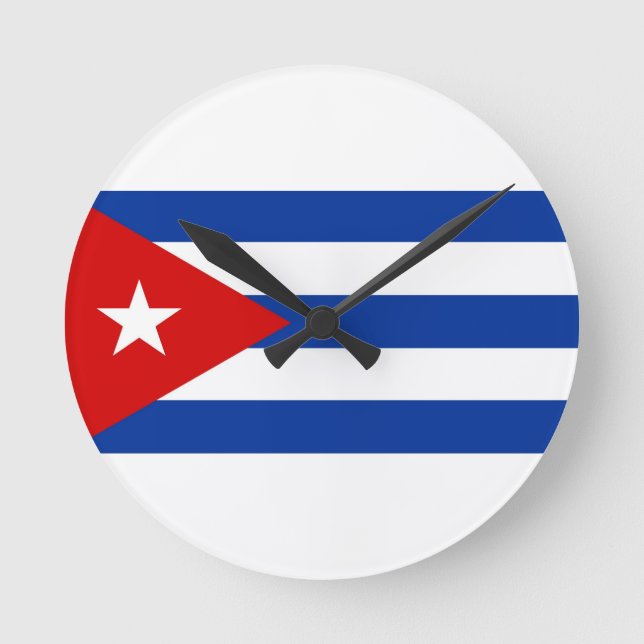 Ronde horloge de drapeau de pays du Cuba (Recto)