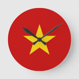 Ronde horloge de drapeau de pays du Vietnam