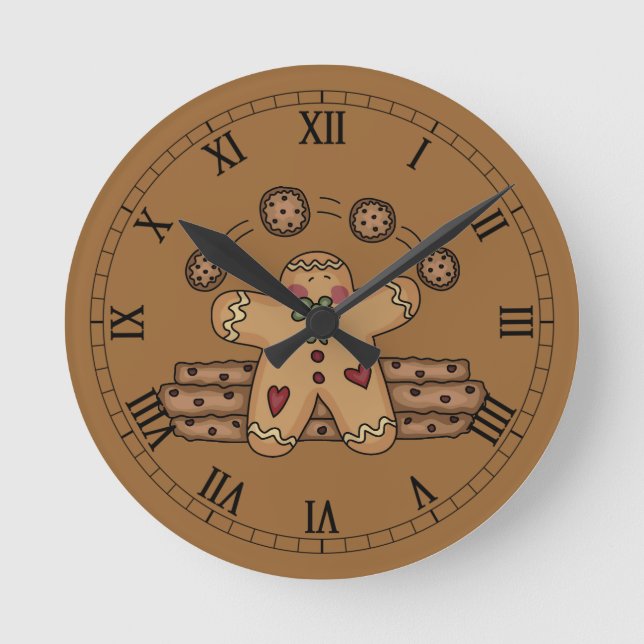 Ronde Horloge de gingembre romain mignonne (Recto)