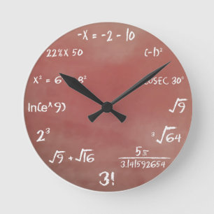 Ronde Horloge de jeu-concours de maths - milieu Brown