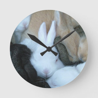 Ronde Horloge de lapins de lapin de bébé de MHRR
