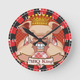 Ronde Horloge de porc barbecue King