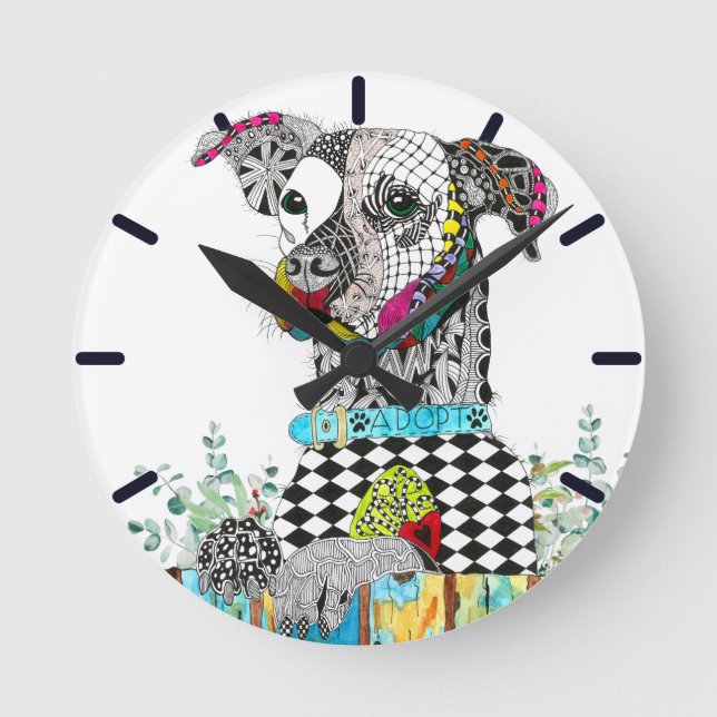 Ronde Horloge de sensibilisation à l'adoption d'animaux  (Recto)