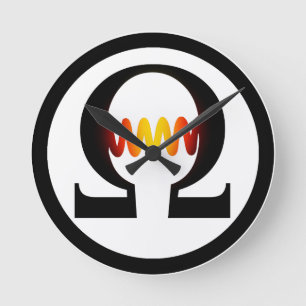 Ronde Horloge de symbole d'ohm