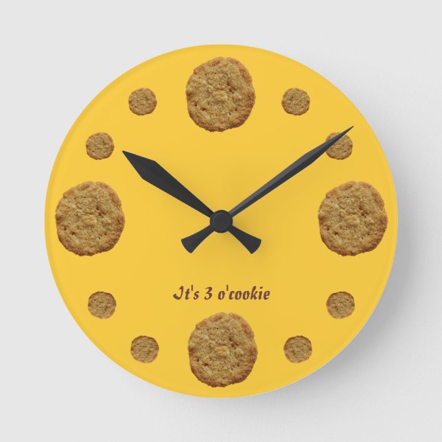 Ronde Horloge drôle de biscuit de temps de biscuit (Recto)