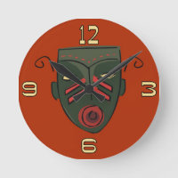 Horloge du masque Tiki