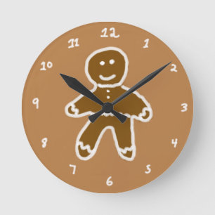 Ronde Horloge du mur acrylique en pain d'épices