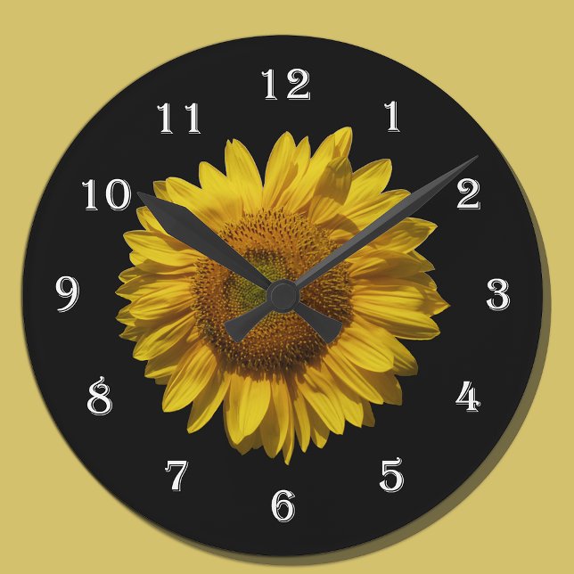 Ronde Horloge du mur de tournesol de fleurs - Mammoth To (Créateur téléchargé)