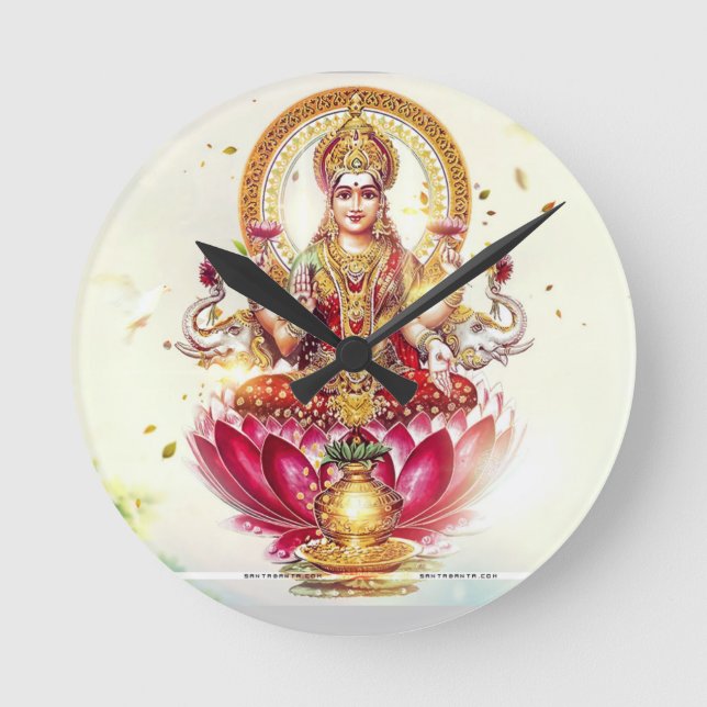 RONDE HORLOGE DU MUR GODDESS LAKSHMI (Recto)