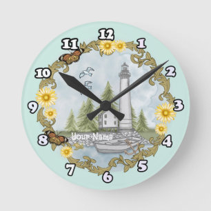 Ronde Horloge du phare Floral Alabama
