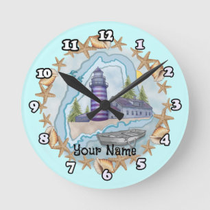 Ronde Horloge du phare Maine Shells