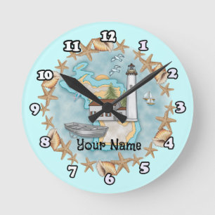Ronde Horloge du phare Michigan Shells
