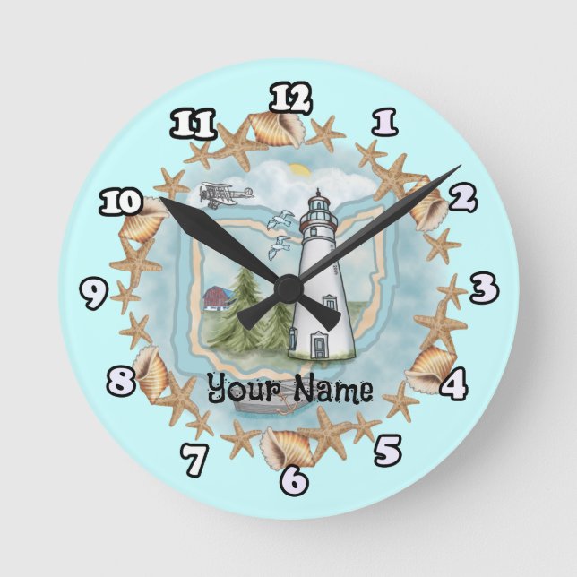 Ronde Horloge du phare Ohio Shells (Recto)