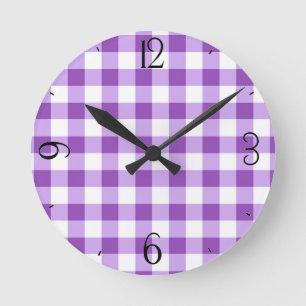 Ronde Horloge En vichy Lilac