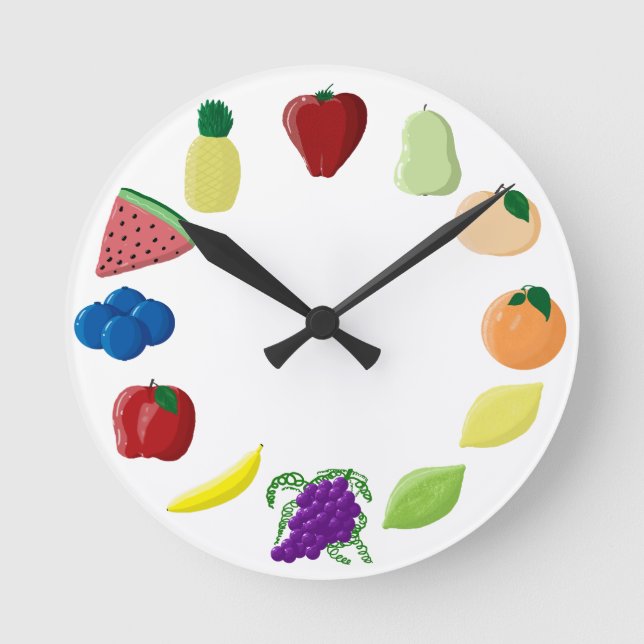 Ronde Horloge Fabrique Fruit (Recto)