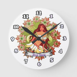 Ronde horloge Fée de Noël