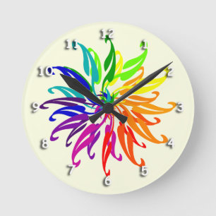 Ronde Horloge - Feuilles de roue couleur