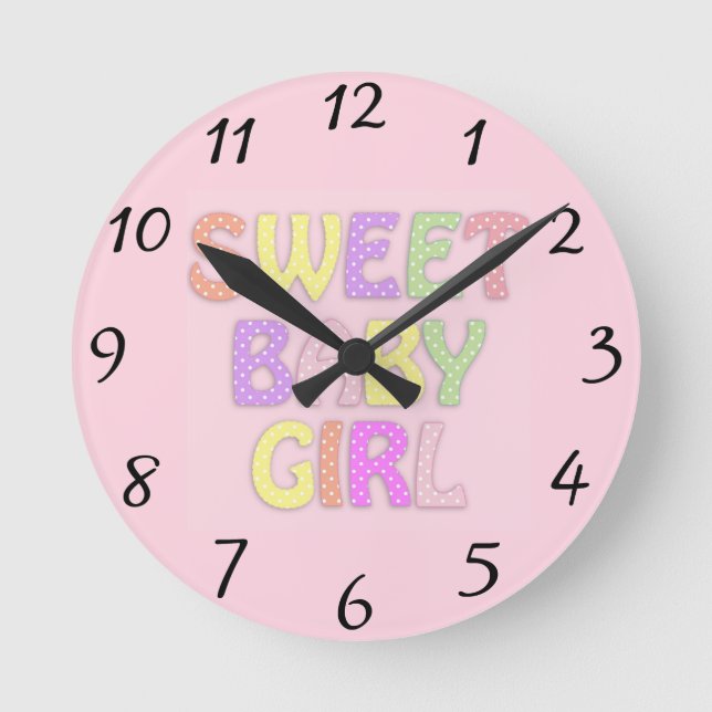 Ronde Horloge fille bébé (Recto)
