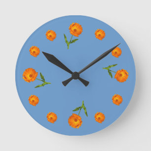 Ronde Horloge - Fleurs de Calendula