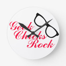 Horloge 'Geek Chicks Rock'