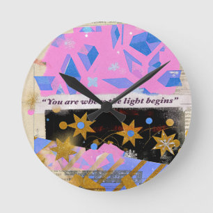 Ronde Horloge Gemme Light Begins – Conception Rose et Or