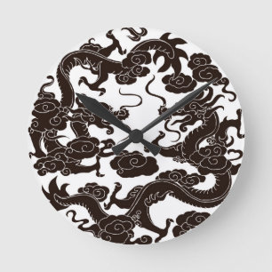 Ronde Horloge gothique Dragon