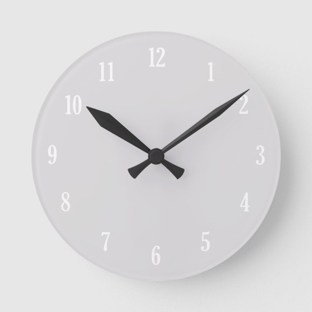 Ronde Horloge gris clair (Recto)