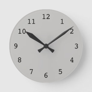 Ronde Horloge gris-clair simple