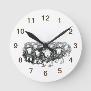 Ronde Horloge Herdwick Flock