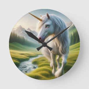Ronde horloge Licorne