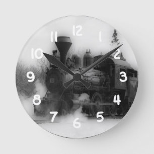 Ronde Horloge Locomotive Du Train vintage