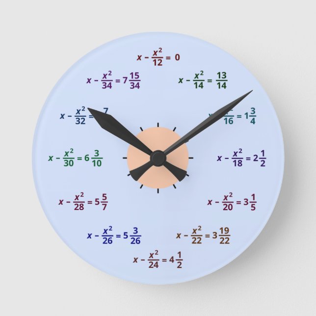 Ronde Horloge mathématique (AM-PM) (Recto)