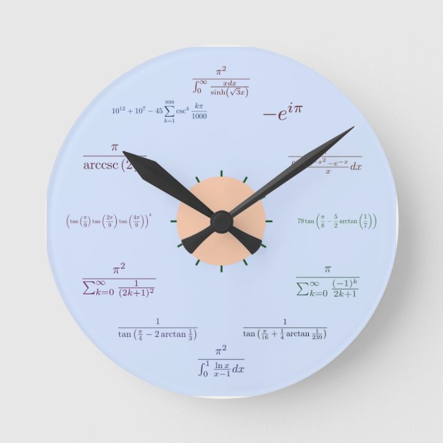 Ronde Horloge mathématique (bleue) (Recto)