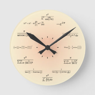 Ronde Horloge mathématique (Jaune clair)