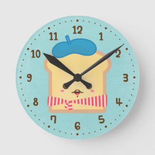 Ronde Horloge mignonne de décor de pièce d'humour de