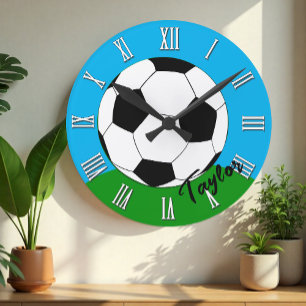Ronde Horloge monogénique pour fans de football / Footba