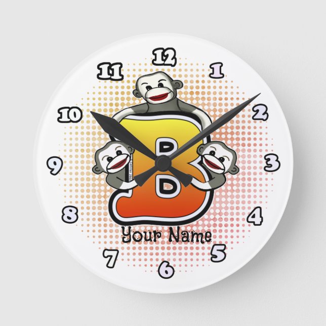 Ronde Horloge Monogram B Sock Monkey (Recto)