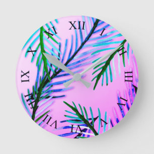 Ronde Horloge Motif botanique