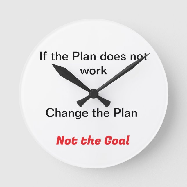 Ronde Horloge motivationnelle pour un bureau (Recto)
