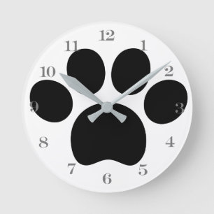 Ronde Horloge Mur Acrylique Paw