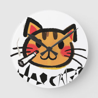 Ronde Horloge murale, Cadre en bois naturel rond de 10 p