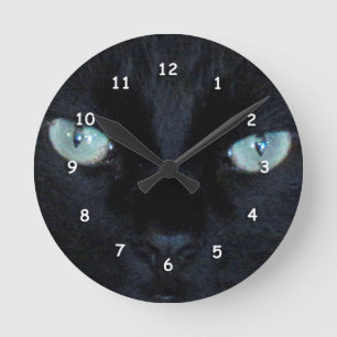 Ronde Horloge - Oeil de chat vert