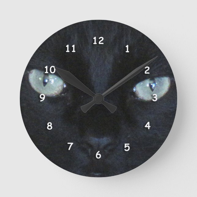 Ronde Horloge - Oeil de chat vert (Recto)