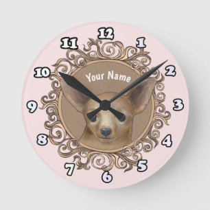 Ronde Horloge Ornate Chihuahua